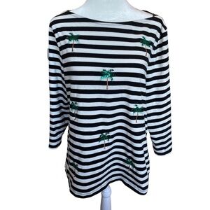 A New Day striped palm tree top with sparkle details